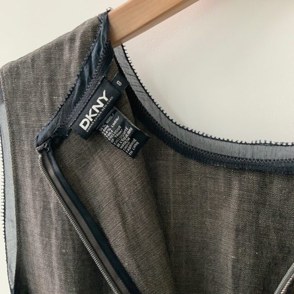 DKNY two piece suite, dress size 8, jacket size 6, warm brown grey with a sheen - Picture 3 of 8